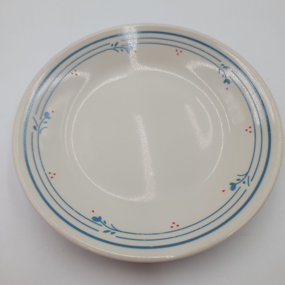 4pc VTG Corelle by Corning Country Violets Bread Butter Plates Blue Red 6.75"